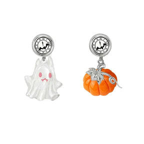 Par de pendientes de calabaza y fantasma