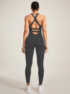 Seamless Women's Shapewear Bodysuit – Crisscross Straps, Tummy Control 
