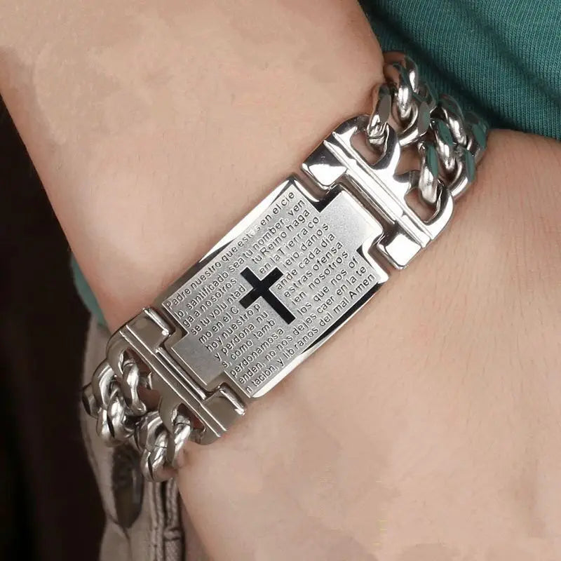 Pulseira Masculina Premium Cruz