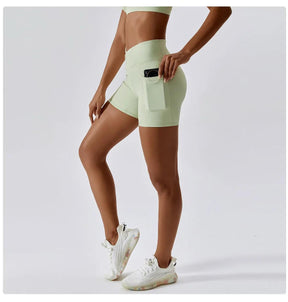 Shorts Fitness Feminino Com Bolso - Frete Grátis + Brinde - Zephyros - Sundian