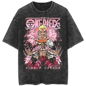 Camiseta unisex extragrande estilo Harajuku con estampado de una pieza 