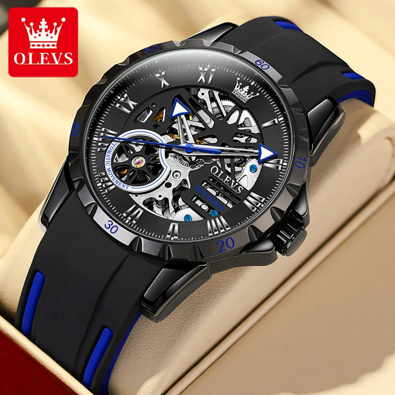 OLEVS Relógio Masculino Original Automático à Prova D'água Emborrachado - 9915 43mm