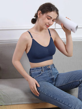 Women's Cropped Top Sexy Lingerie with Support - Sports Style Bra 