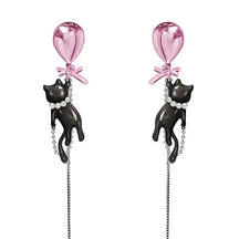 Par de pendientes de gatito