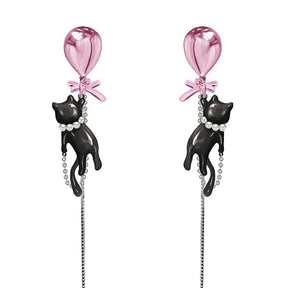 Par de pendientes de gatito