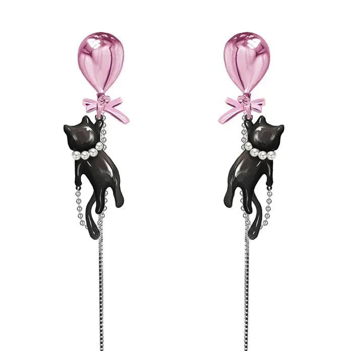 Par de pendientes de gatito