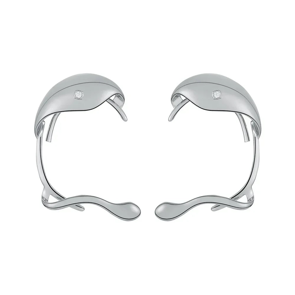 Par de pendientes protectores de orejas Sunshine con circonitas