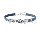 Gargantilla de jeans azules