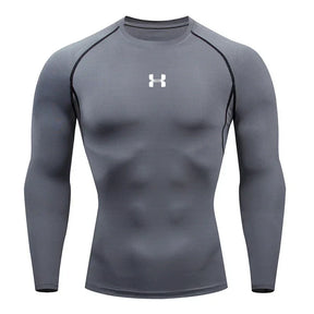 Camiseta de compresión de manga larga para hombre – Deportes y fitness 