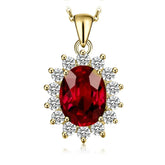 Collar Rojo Real con Amatista en Plata 925