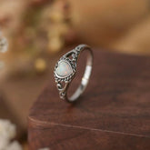 Anel Old Witch com Pedra da Lua em Prata 925 - Sundian