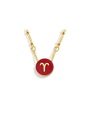 Collar con el signo del zodiaco en oro de 18 quilates