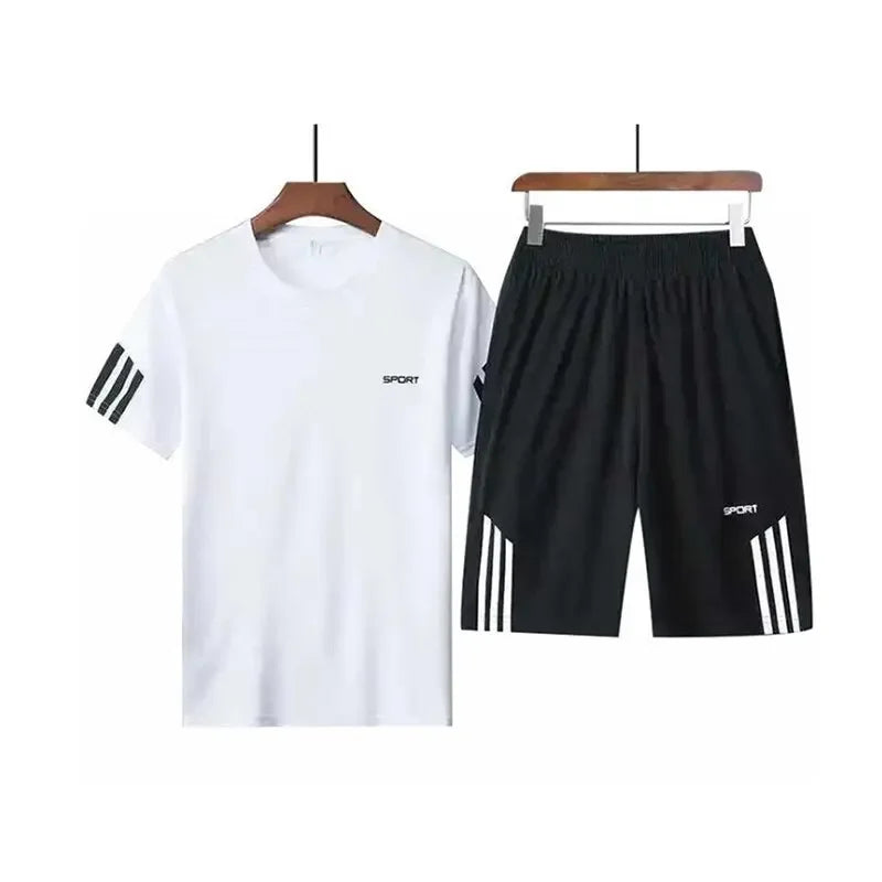 Conjunto Esportivo Masculino de Verão – Camiseta e Shorts
