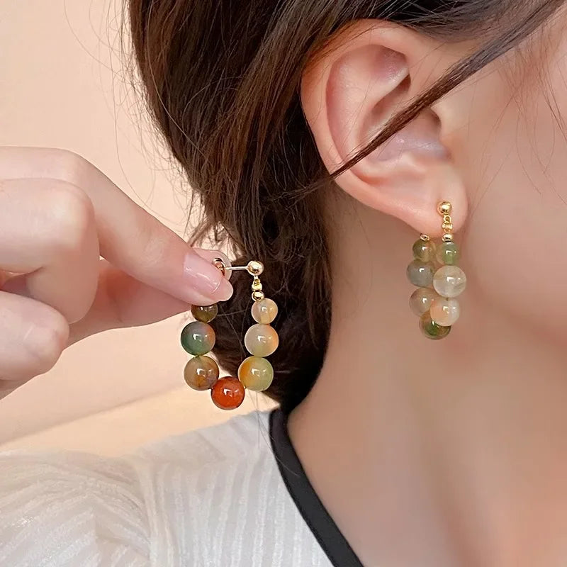 Par de pendientes de burbujas - Estilo aro