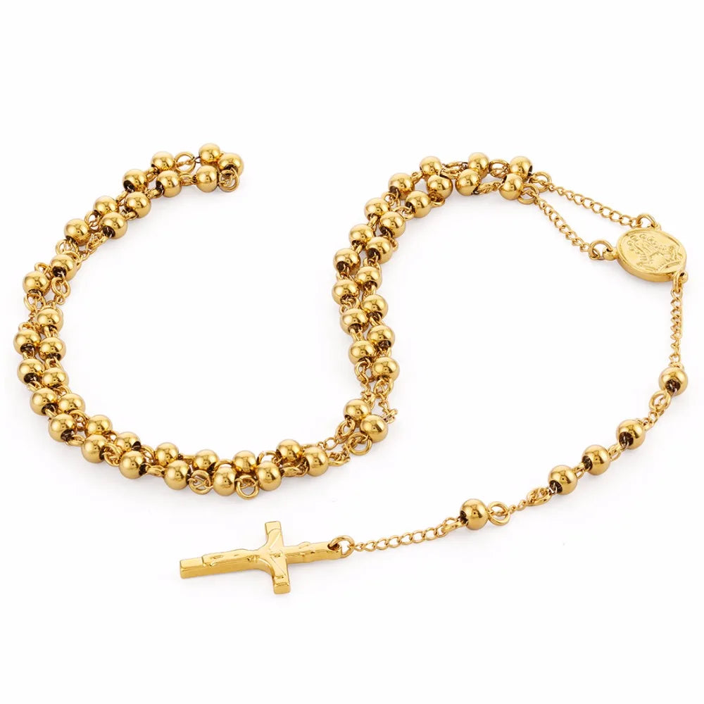 Escapulário Dourado Sagrado Coração de Jesus & Nossa Senhora