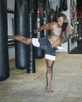 Short Masculino 2 em 1 Esportivo Camuflado, Fitness, Corrida e Academia