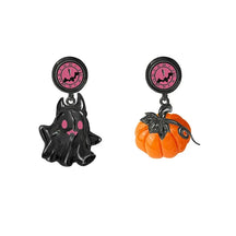 Par de pendientes de calabaza y fantasma
