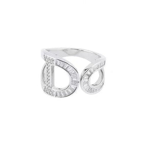 Anel Selena Cristais de Prata 18k - Sundian