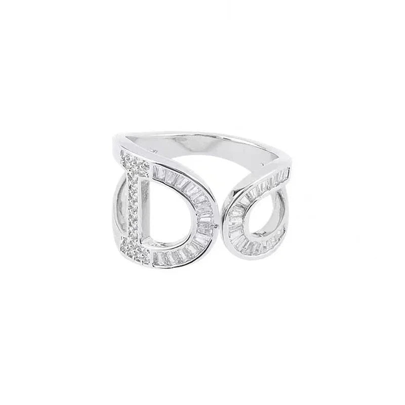 Anel Selena Cristais de Prata 18k - Sundian