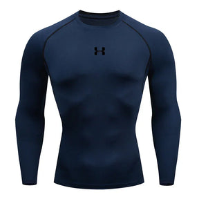 Camiseta de compresión de manga larga para hombre – Deportes y fitness 