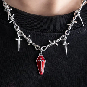 Collar de ataúd de vampiro - Cadena de 42 cm