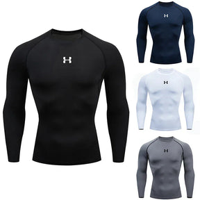 Camiseta de compresión de manga larga para hombre – Deportes y fitness 