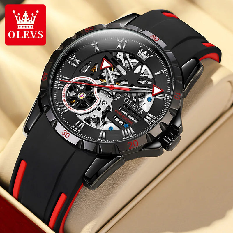 OLEVS Relógio Masculino Original Automático à Prova D'água Emborrachado - 9915 43mm