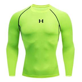 Camiseta de compresión de manga larga para hombre – Deportes y fitness 