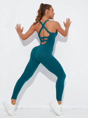 Seamless Women's Shapewear Bodysuit – Crisscross Straps, Tummy Control 
