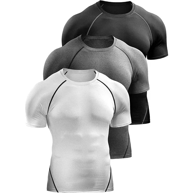 Camiseta de compresión para hombre 2025: secado rápido y elástica 