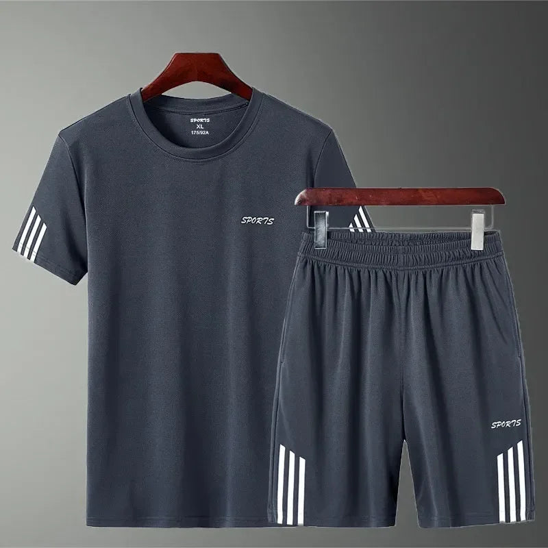 Conjunto Esportivo Masculino de Verão – Camiseta e Shorts