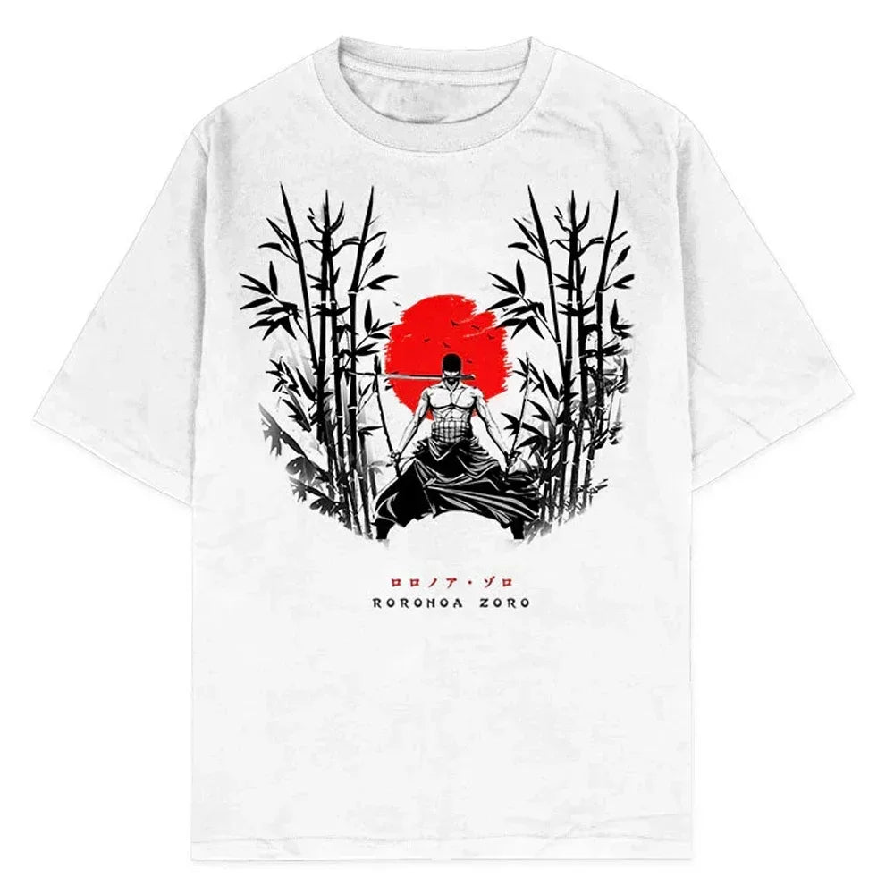 Camiseta unisex extragrande estilo Harajuku con estampado de una pieza 