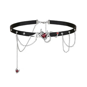 Collar Corazón del Diablo - Cadena de 35 cm