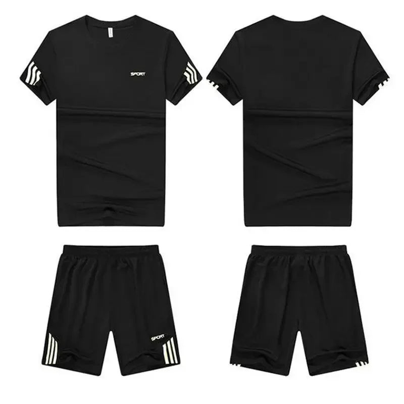 Conjunto Esportivo Masculino de Verão – Camiseta e Shorts
