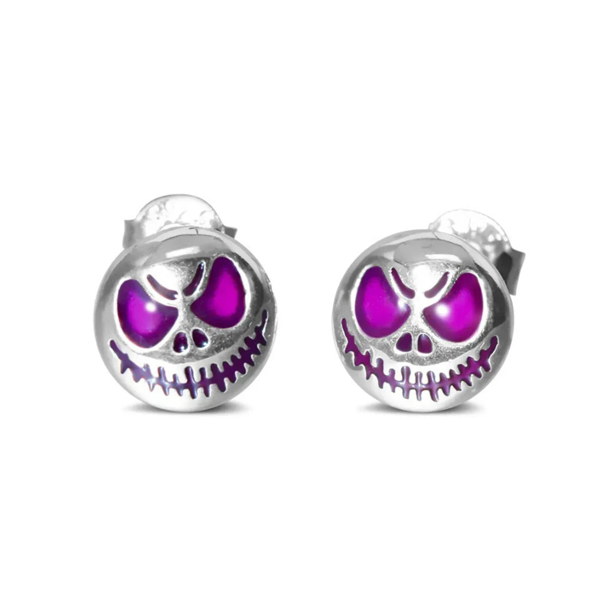 Par de pendientes de Jack Skellington en plata 925