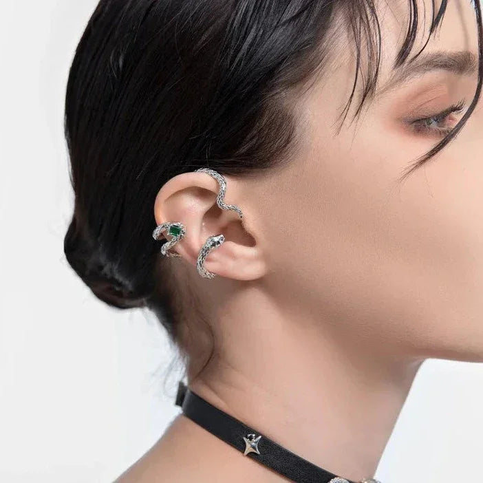 Pendiente estilo serpiente con clip para la oreja