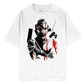 Camiseta unisex extragrande estilo Harajuku con estampado de una pieza 