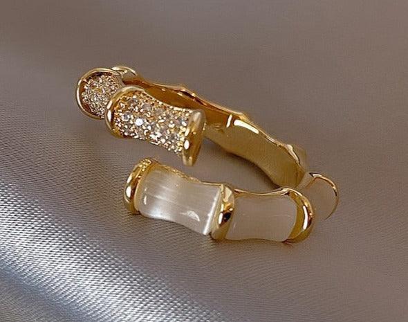Anel Le Blanc Opala 18K - Sundian