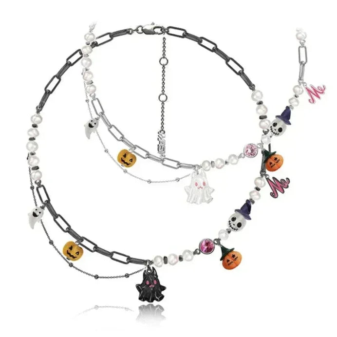 Collar de calabaza y fantasma – Estilo Halloween