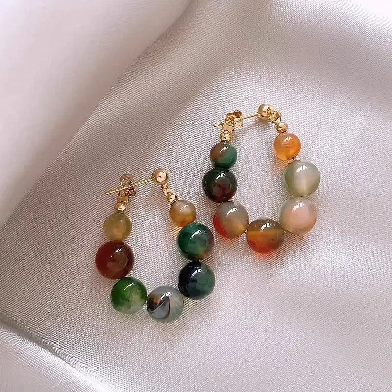 Par de pendientes de burbujas - Estilo aro