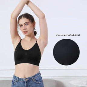 Women's Cropped Top Sexy Lingerie with Support - Sports Style Bra 