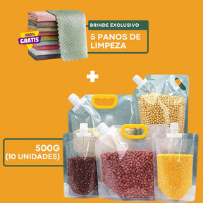 Bolsas reutilizables premium para almacenar alimentos: compra 5 y llévate 10 gratis + regalos exclusivos