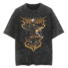Camiseta unisex extragrande estilo Harajuku con estampado de una pieza 
