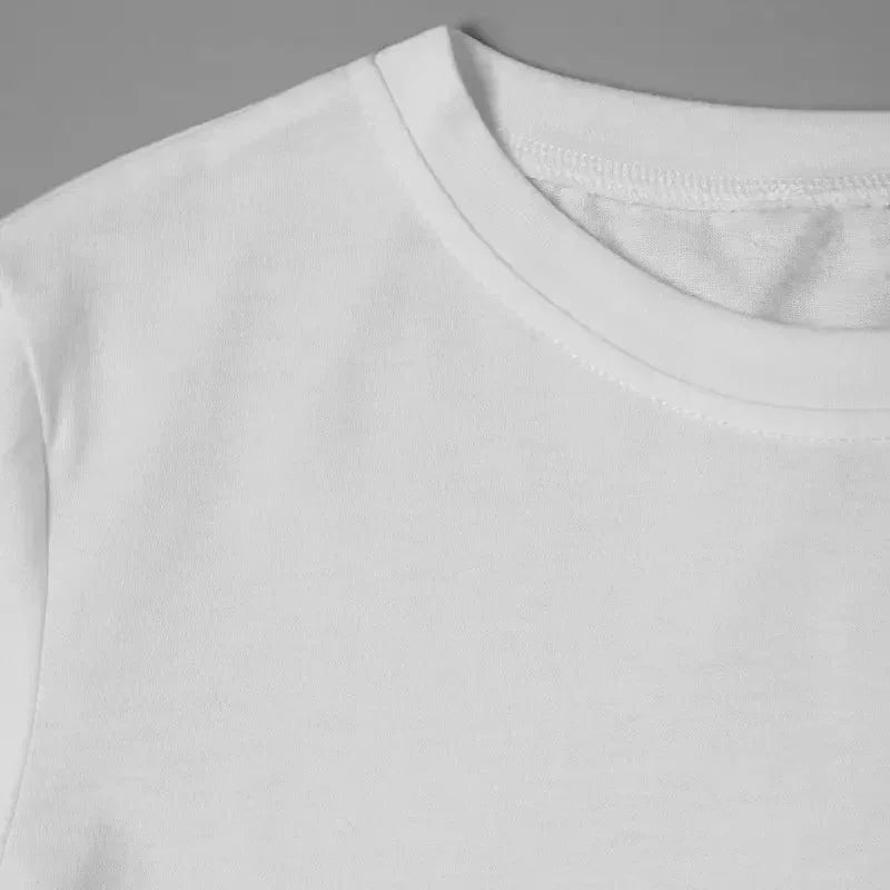 Camiseta unisex extragrande con estampado de gato de dibujos animados, manga corta 