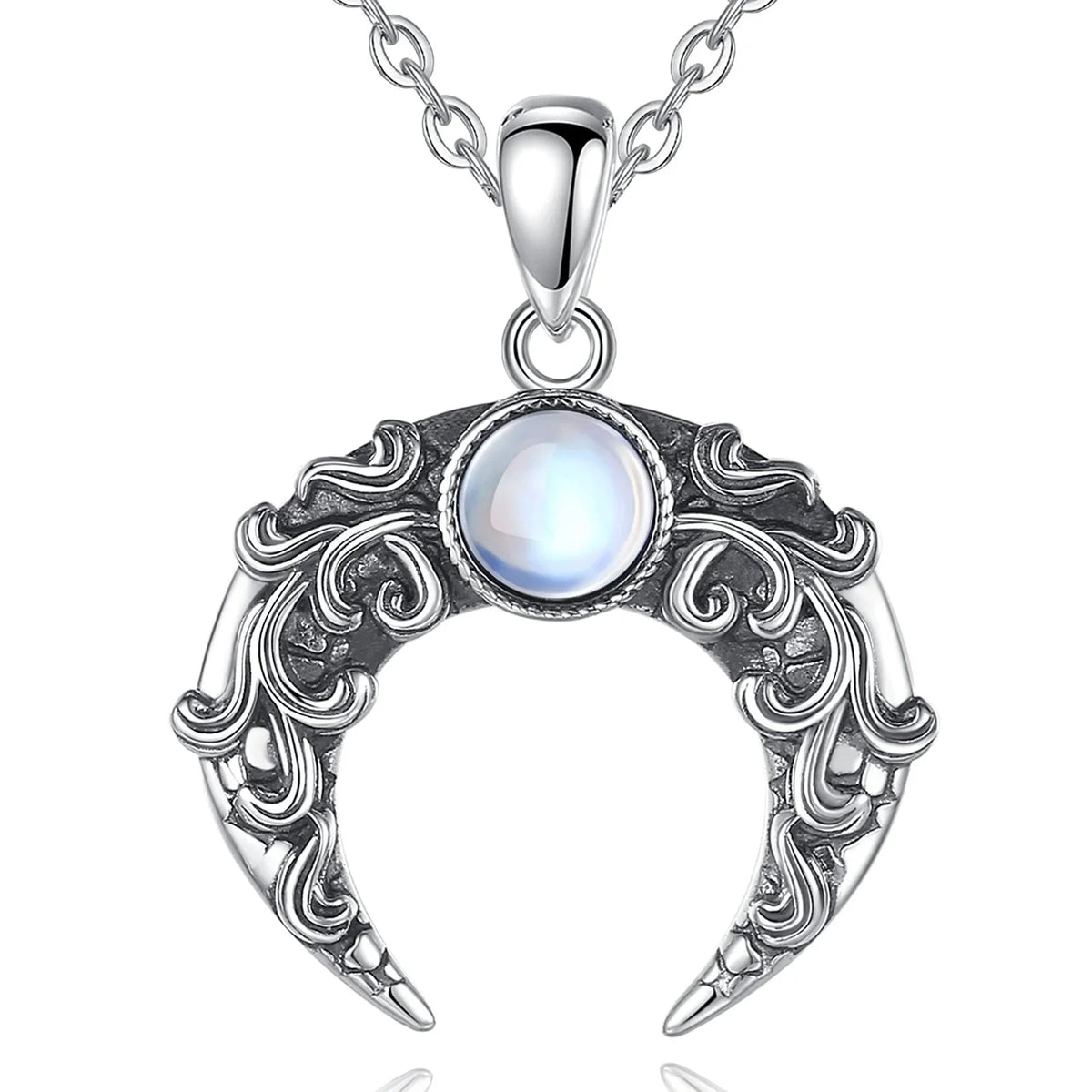 Collar Luna Mística con Piedra Lunar en Plata de Ley 925