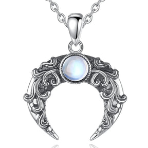 Collar Luna Mística con Piedra Lunar en Plata de Ley 925