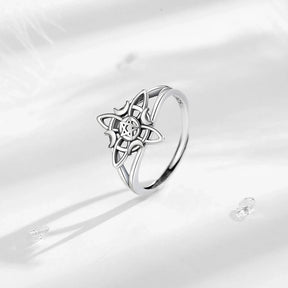 Anel Nó Wicca Ajustável em Prata 925 - Sundian