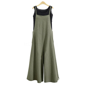 Macacão Casual Feminino Oversized Sem Mangas