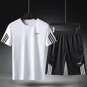 Conjunto Esportivo Masculino de Verão – Camiseta e Shorts