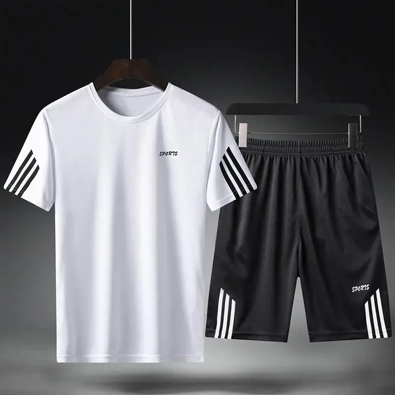 Conjunto Esportivo Masculino de Verão – Camiseta e Shorts